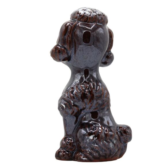 Vintage Japan Brown Poodle Figurine 4.5” Hand Painted Ceramic Redware Terracotta - Picture 4 of 7